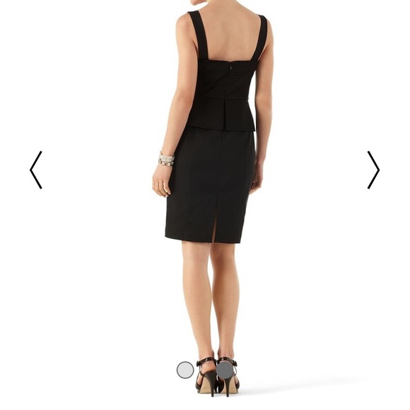WHITE HOUSE BLACK MARKET peplum black dress - Picture 2 of 6